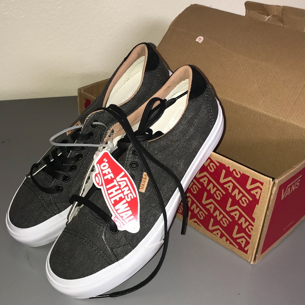 Vans washed canvas black shoes